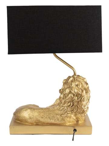 Clayre & Eef Tischleuchte in Gold/ Schwarz - (B)32 x (H)44 x (T)22 cm