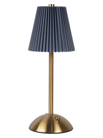 Clayre & Eef Lampa stołowa w kolorze złoto-niebieskim - wys. 30 x Ø 12 cm