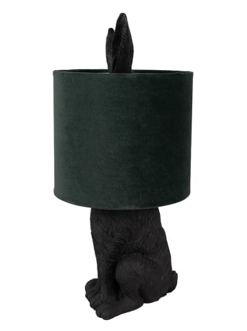 Clayre & Eef Tafellamp zwart/groen - (H)43 x Ø 20 cm