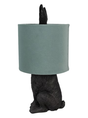 Clayre & Eef Tafellamp zwart/groen - (H)43 x Ø 20 cm