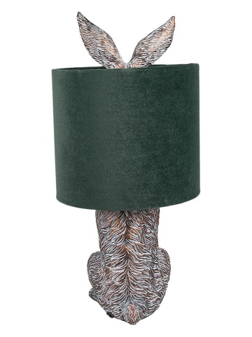 Clayre & Eef Lampa stołowa w kolorze zielono-brązowym - wys. 43 x Ø 20 cm