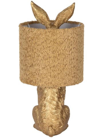 Clayre & Eef Tafellamp goudkleurig/lichtbruin - (H)43 x  Ø 20 cm