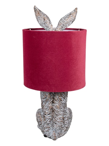 Clayre & Eef Lampa stołowa w kolorze brązowo-czerwonym - wys. 43 x Ø 20 cm