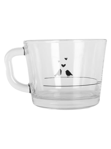 Clayre & Eef 6-delige set: theekoppen transparant - 350 ml