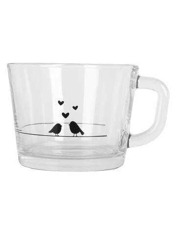 Clayre & Eef 6-delige set: theekoppen transparant - 350 ml