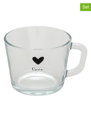 Clayre & Eef 6er-Set: Teegläser in Transparent - (B)13 x (H)10 x (T)9 cm