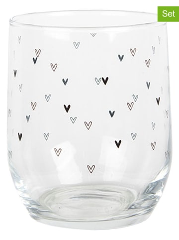 Clayre & Eef 6-delige set: drinkglazen transparant - 300 ml