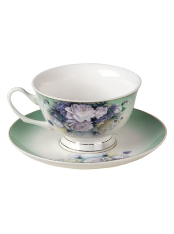 Clayre & Eef Koffiekop paars/groen - 200 ml