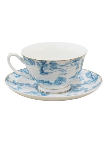 Clayre & Eef Filiżanka w kolorze niebieskim - 250 ml