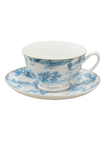 Clayre & Eef Kaffeetasse in Blau - 250 ml