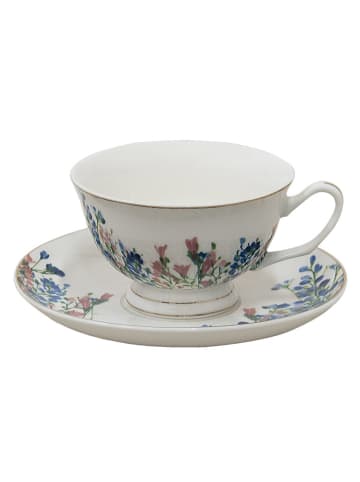 Clayre & Eef Kaffeetasse in Weiß/ Bunt - 250 ml