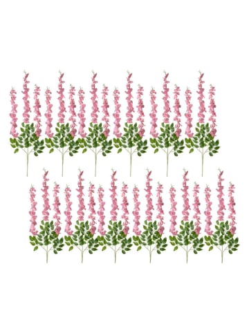 Clayre & Eef 12er-Set: Dekozweige in Rosa/ Grün - (B)30 x (H)110 x (T)12 cm