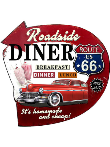 Clayre & Eef Schild in Rot - (B)56 x (H)54 cm