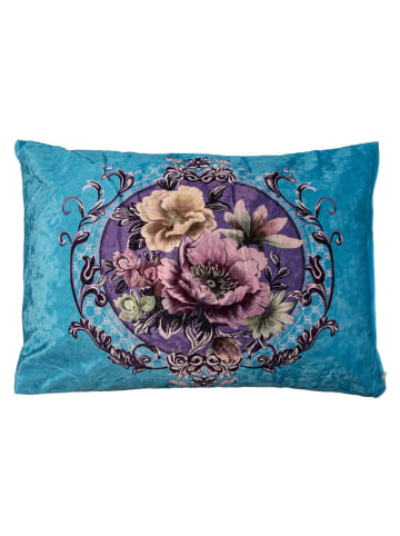 Clayre & Eef Poduszka w kolorze niebieskim ze wzorem - 50 x 70 cm