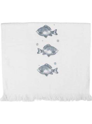 Clayre & Eef Ręczniki (2 szt.) w kolorze białym dla gości - 66 x 40 cm