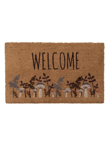 Clayre & Eef Kokosdeurmat lichtbruin/meerkleurig - (L)45 x (B)75 cm