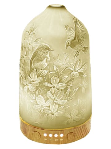 Clayre & Eef Duftöl-Diffusor in Weiß/ Grün/ Hellbraun - (H)17 x Ø 9 cm