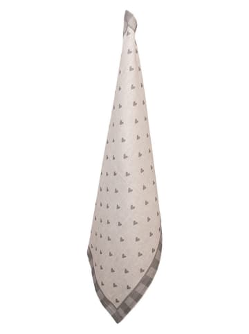 Clayre & Eef Theedoek beige/grijs - (L)70 x (B)50 cm