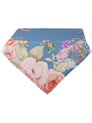 Clayre & Eef Tischdecke in Blau/ Rosa - (L)100 x (B)100 cm