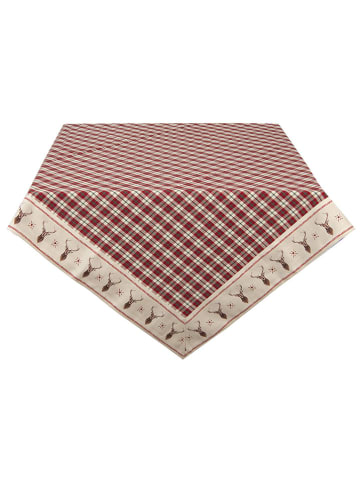 Clayre & Eef Tischdecke in Beige/ Rot/ Grün - (L)250 x (B)150 cm