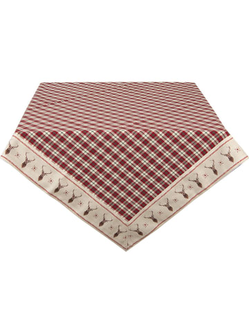 Clayre & Eef Tafelkleed rood/beige - (L)150 x (B)150 cm