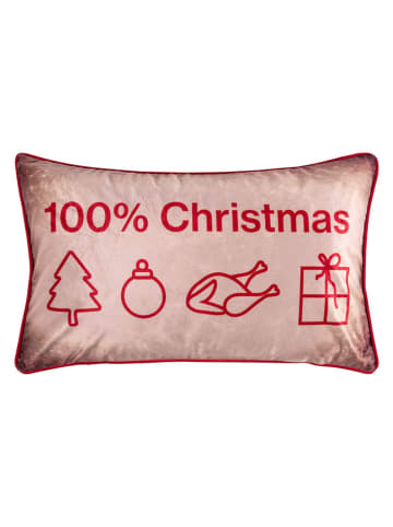 PAD Concept Kussenhoes "Lyrics" beige/rood - (L)30 x (B)50 cm