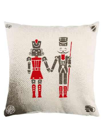 PAD Concept Kussenhoes "Nutcracker" beige/rood - (L)45 x (B)45 cm