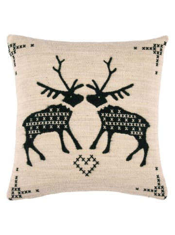 PAD Concept Kissenhülle ''Kiss'' in Beige/ Schwarz - (L)45 x (B)45 cm