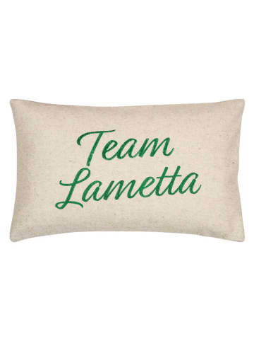 PAD Concept Poszewka "Team Lametta" w kolorze beżowo-zielonym na poduszkę - 30 x 50 cm