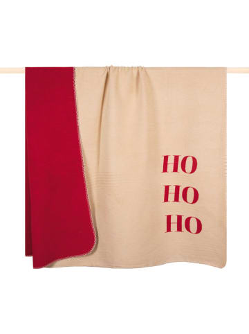 PAD Concept Plaid "Hola" beige/rood - (L)200 x (B)150 cm