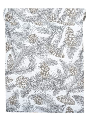 PAD Concept Tafelloper "Season" grijs/wit - (L)150 x (B)45 cm