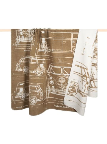 PAD Concept Plaid "Volk" lichtbruin/wit - (L)200 x (B)150 cm