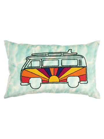 PAD Concept Kussenhoes "Culture" turquoise/oranje - (L)35 x (B)60 cm