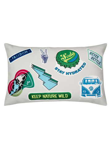 PAD Concept Kussenhoes "Sticker" groen/grijs - (L)30 x (B)50 cm