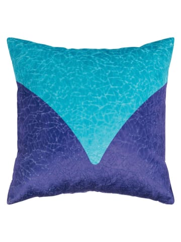 PAD Concept Kussenhoes "Glamping" lichtblauw/blauw - (L)50 x (B)50 cm