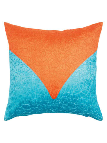 PAD Concept Kussenhoes "Glamping" oranje/turquoise - (L)50 x (B)50 cm