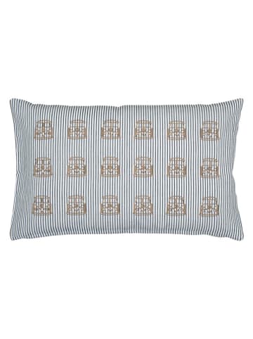 PAD Concept Kussenhoes "Bussis" wit/grijs - (L)30 x (B)50 cm