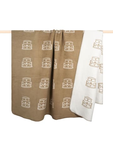 PAD Concept Plaid "Bussis" lichtbruin/wit - (L)200 x (B)150 cm