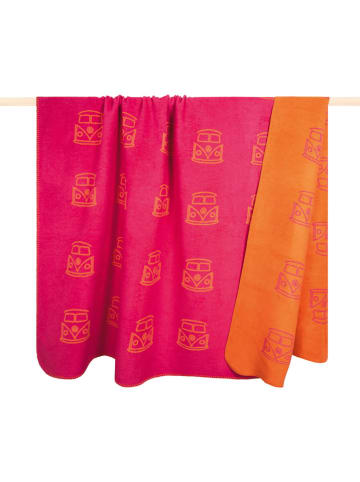 PAD Concept Plaid "Bussis" roze/oranje - (L)200 x (B)150 cm