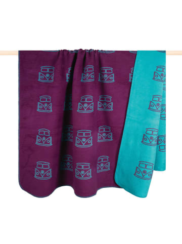 PAD Concept Plaid ''Bussis'' in Türkis/ Lila - (L)200 x (B)150 cm
