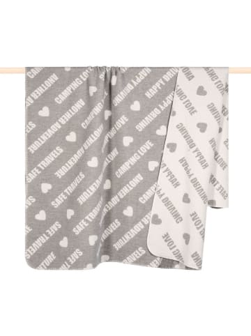 PAD Concept Plaid ''Traveller'' in Grau/ Weiß - (L)200 x (B)150 cm