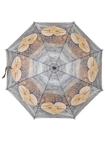 Mars & More Paraplu "Wood heart" lichtbruin/beige - Ø 105 cm