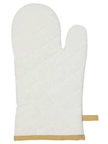 Mars & More 2-delige set: ovenhandschoenen "Chardonnay" wit - (L)33 x (B)17 cm