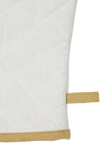 Mars & More 2er-Set: Ofenhandschuhe "Chardonnay" in Weiß - (L)33 x (B)17 cm