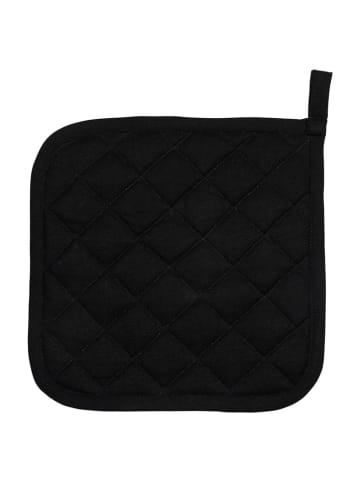 Mars & More 2-delige set: pannenlappen "Prosecco" zwart - (L)20 x (B)20 cm