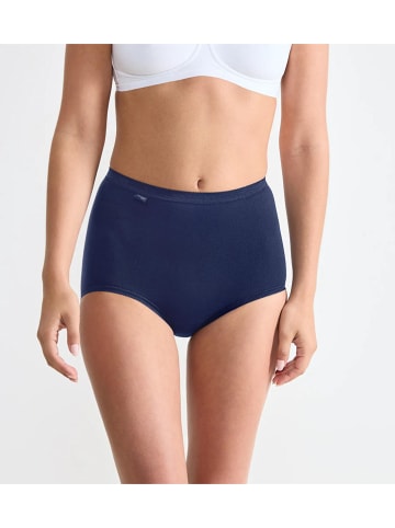 Sloggi 4-delige set: taillehipsters donkerblauw/wit