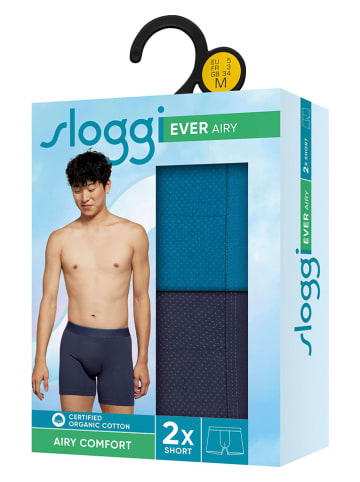 Sloggi 2-delige set: boxershorts "Ever" blauw