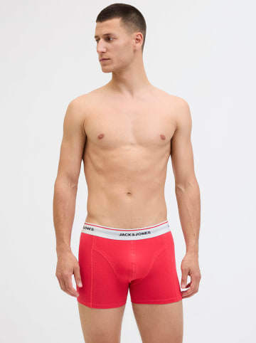 Jack & Jones 3er-Set: Boxershorts "Jackayden" in Hellblau/ Schwarz/ Rot