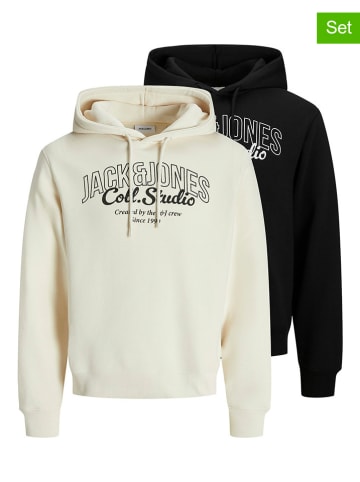 Jack & Jones 2-delige set: hoodies crème/zwart