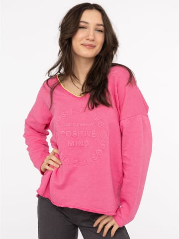 Zwillingsherz Sweatshirt "Positive Mind" in Pink